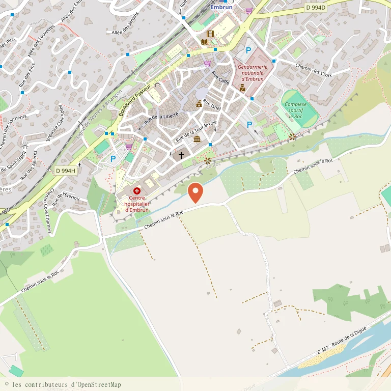 Carte de situation du siège social, Embrun — ouvrir sur OpenStreetMap (nouvel onglet)
